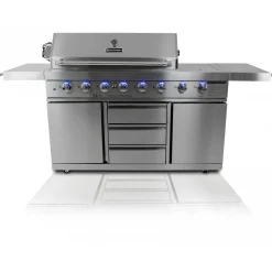 Stor rostfri gasolgrill/utekök med varmluftsfunktion | New Orleans