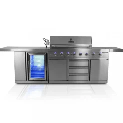 Stor rostfri gasolgrill/utekök med varmluftsfunktion | New Orleans