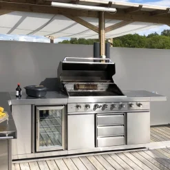 Stor rostfri gasolgrill/utekök med varmluftsfunktion | New Orleans