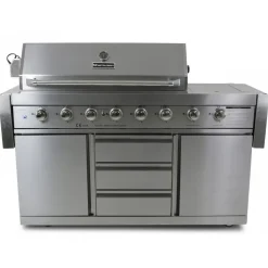 Stor rostfri gasolgrill/utekök med varmluftsfunktion | New Orleans