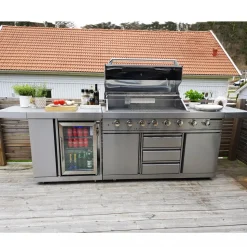 Stor rostfri gasolgrill/utekök med varmluftsfunktion | New Orleans