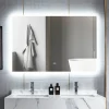 Stor spegel med LED-belysning och anti-fog-funktion