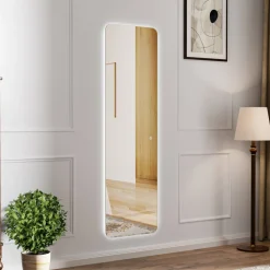 Stor spegel 170x50 cm | Justerbar LED-belysning med dimmer | Katarina