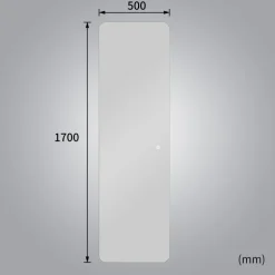 Stor spegel 170x50 cm | Justerbar LED-belysning med dimmer | Katarina