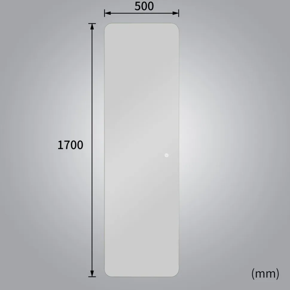 Stor spegel 170x50 cm | Justerbar LED-belysning med dimmer | Katarina