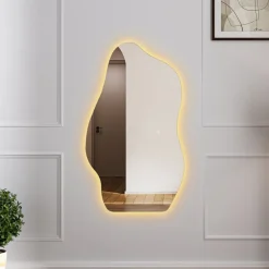 Stor spegel 120x70 cm | LED-belysning med dimmer | Bianca