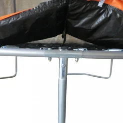 Studsmatta 245cm | Med skyddsnät | Svart/Orange