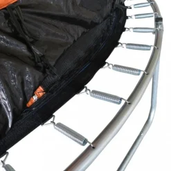 Studsmatta 245cm | Med skyddsnät | Svart/Orange