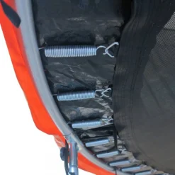 Studsmatta 245cm | Med skyddsnät | Svart/Orange