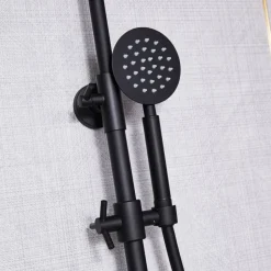 Takduschset med blandare | Brusa - Svart