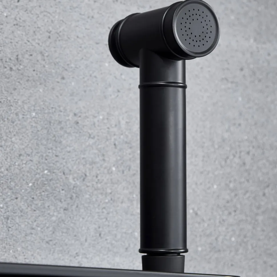 Takduschset med LED-display | Svart