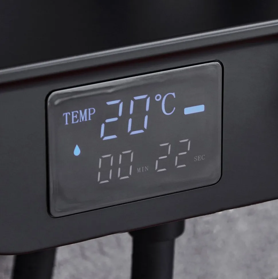 Takduschset med LED-display | Svart