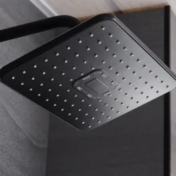 Takduschset med LED-display | Svart