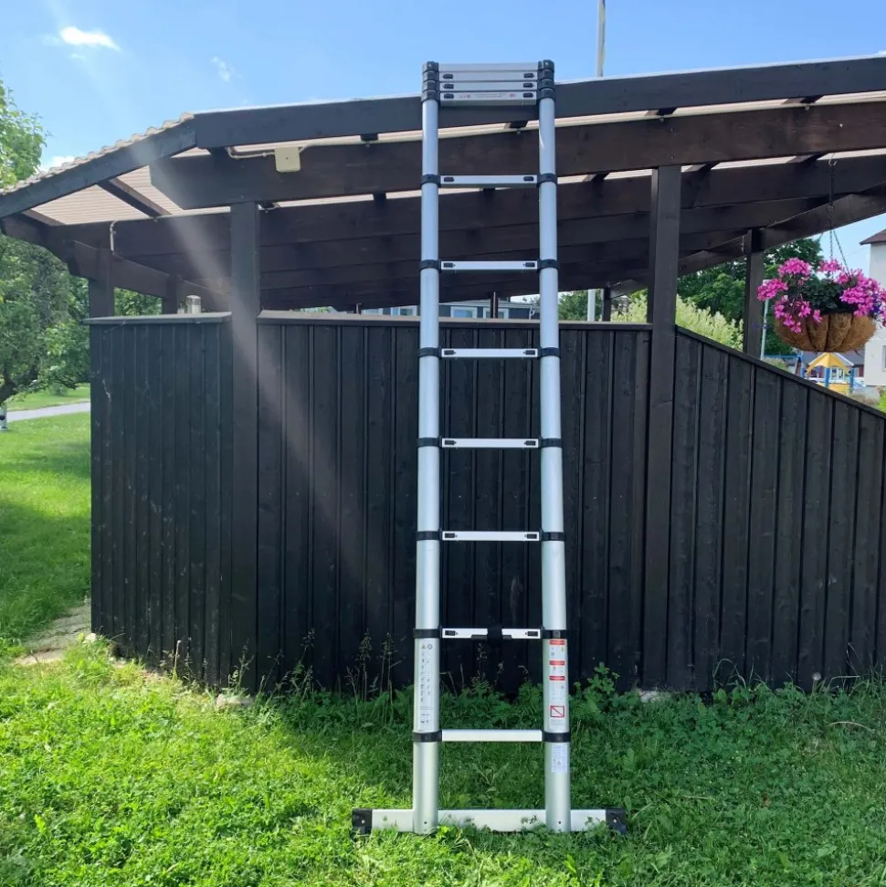 Teleskopisk stege | 3,3 meter - 10 steg | Aluminium
