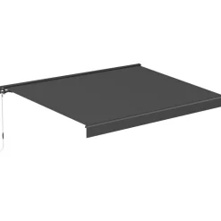 Terrassmarkis helkassett 3x2,5 m | Motor & fjärrkontroll | Mörkgrå