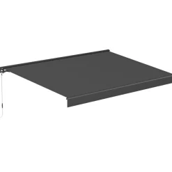 Terrassmarkis 3x2,5 m halvkassett | Motor & fjärrkontroll | Mörkgrå
