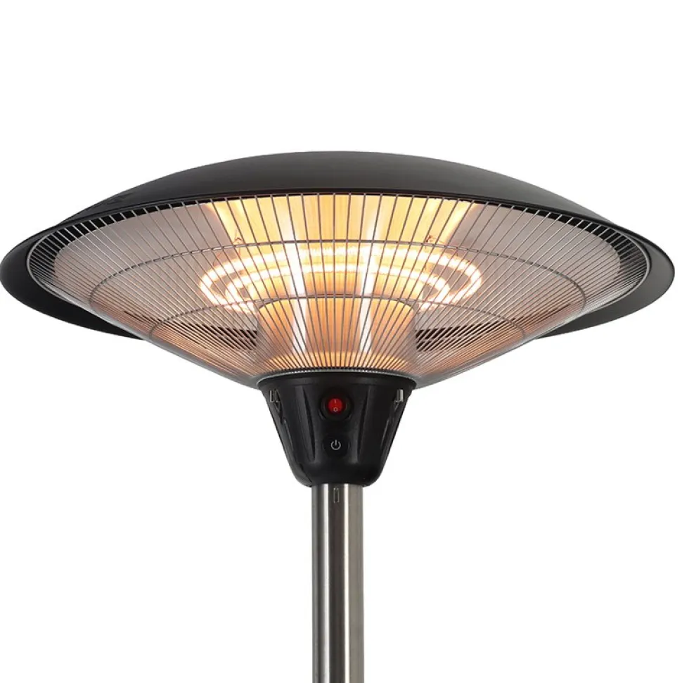 Terrassvärmare med fjärrkontroll | 2100W | Golvstående