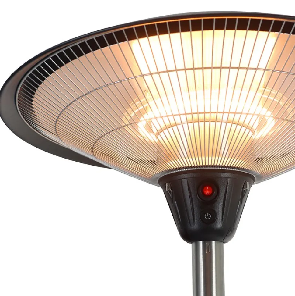 Terrassvärmare med fjärrkontroll | 2100W | Golvstående