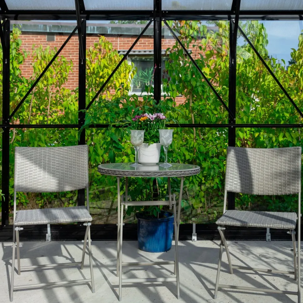 T-format glasväxthus 12,8m² | 4mm säkerhetsglas | 5 års stormgaranti