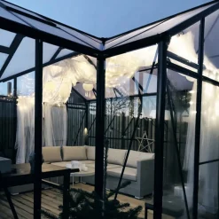 T-format glasväxthus 12,8m² | 4mm säkerhetsglas | 5 års stormgaranti