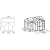 T-format växthus 12,4 m² | 4 mm säkerhetsglas & 6 mm polykarbonat | 5 års ramgaranti