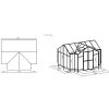 T-format växthus 11,6 m² | 4 mm säkerhetsglas | 5 års ramgaranti