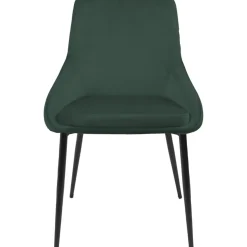 Theo Stol Mörkgrön sammet med svarta metallben | Modern komfort & design