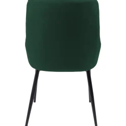 Theo Stol  Mörkgrön sammet med svarta metallben | Modern komfort & design