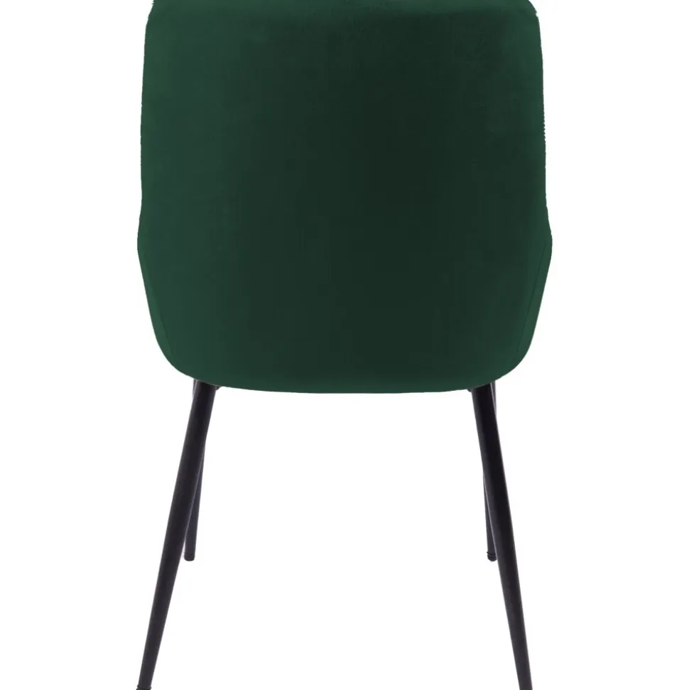 Theo Stol Mörkgrön sammet med svarta metallben | Modern komfort & design