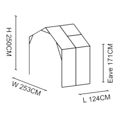 Tillbyggnad till T-format glasväxthus | 4 mm säkerhetsglas