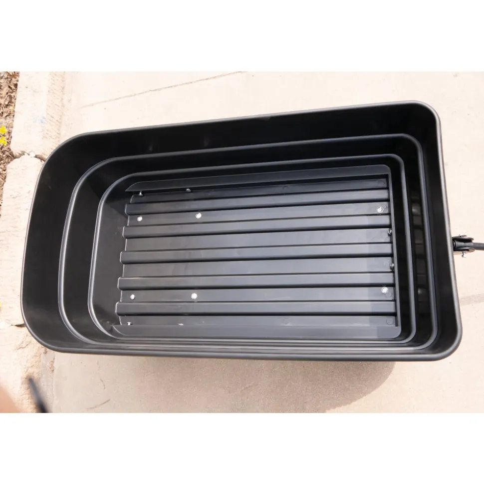 Tippbar trädgårdsvagn 125L | 350kg | Hållbar stålram | Svart