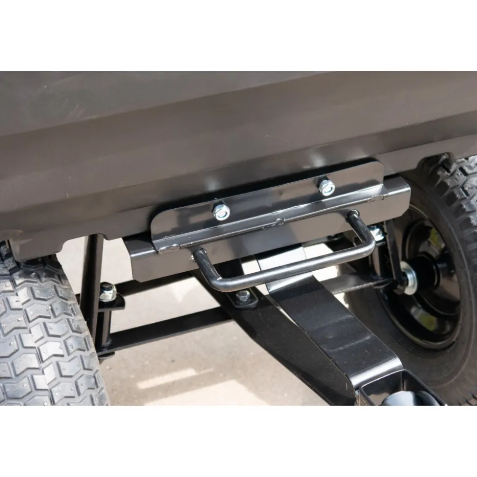 Tippbar trädgårdsvagn 125L | 350kg | Hållbar stålram | Svart