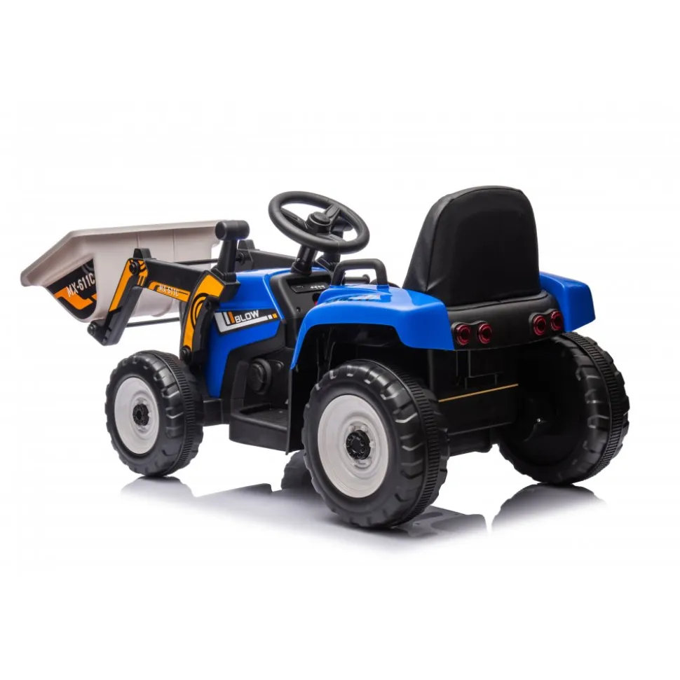 Traktor Elbil för Barn | Pedal | 12V7AHx1 & 35Wx2 | Blå