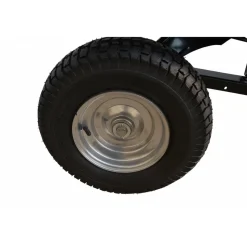 Transportvagn med tippfunktion | 300KG Lastkapacitet & terränghjul | Skjut & dragbar | Svart