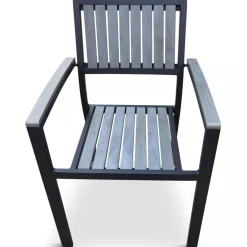 Trädgårdsstol i aluminium och komposit - Waxholm 8-pack