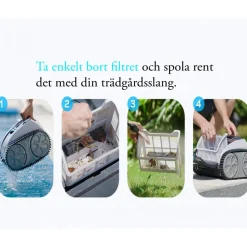 Trådlös & väggående poolrobot | WYBOT