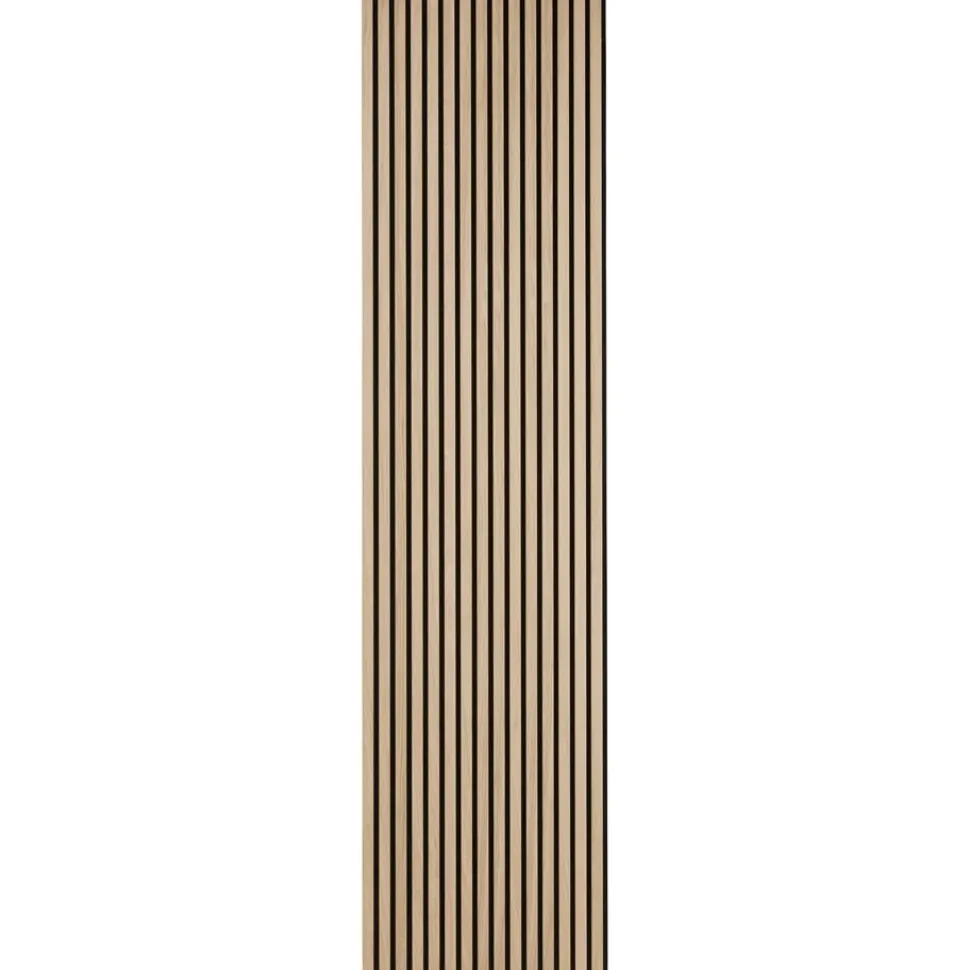 Trälamell akustikpaneler | 2400x600x21mm | Vit ek