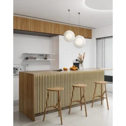 Trälamell akustikpanel i vit ek | 120×60×1,8 cm | 2-pack | 1,44 m²