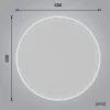 Tunnel-spegel 60 cm | Silver aluminiumram | LED-belysning med dimmer
