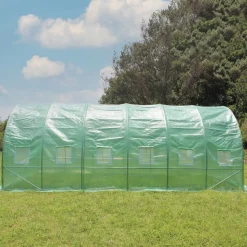 Tunnelväxthus 18m² | Stålram med PE-plastöverdrag