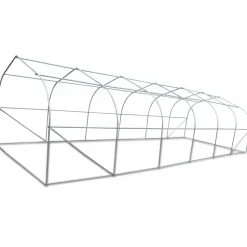 Tunnelväxthus 24m² | Stålram med transparent PE-plastöverdrag