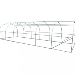 Tunnelväxthus 24m² | Stålram med transparent PE-plastöverdrag