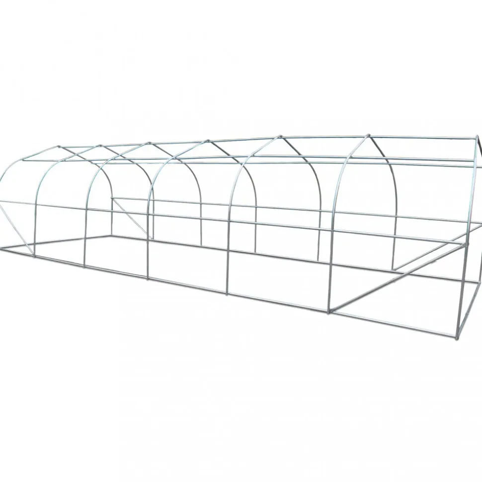 Tunnelväxthus 24m² | Stålram med transparent PE-plastöverdrag