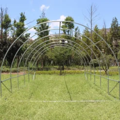 Tunnelväxthus 18m² | Stålram med transparent PE-plastöverdrag