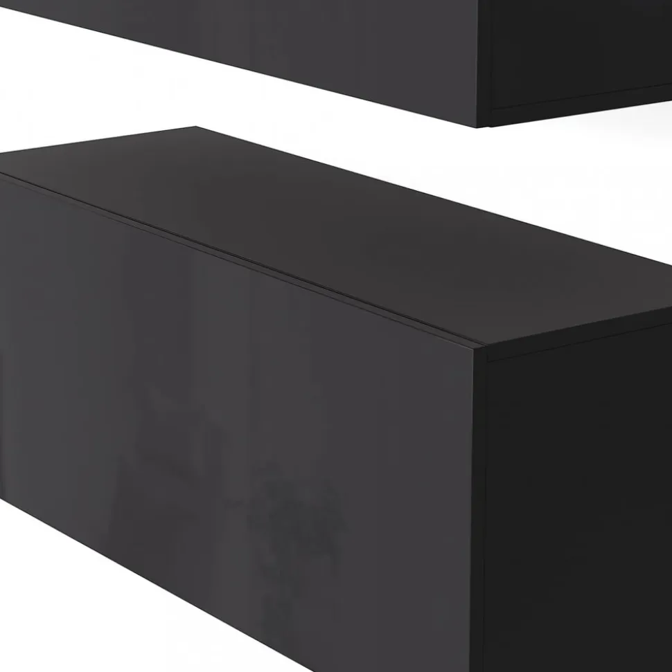 Tv-bänk | Set | 41x240 cm | Badachro - Grå
