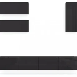 Tv-bänk | Set | 41x240 cm | Badachro - Grå
