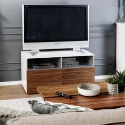 TV-bänk valnöt 100cm | 2 Lådor | Enchant