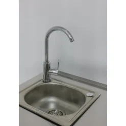 Tvättställ i galvaniserat stål med handfat & kran | Utomhus | 80×50×90 cm