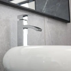Tvättställsblandare badrum | Rostfritt stål | Modern design
