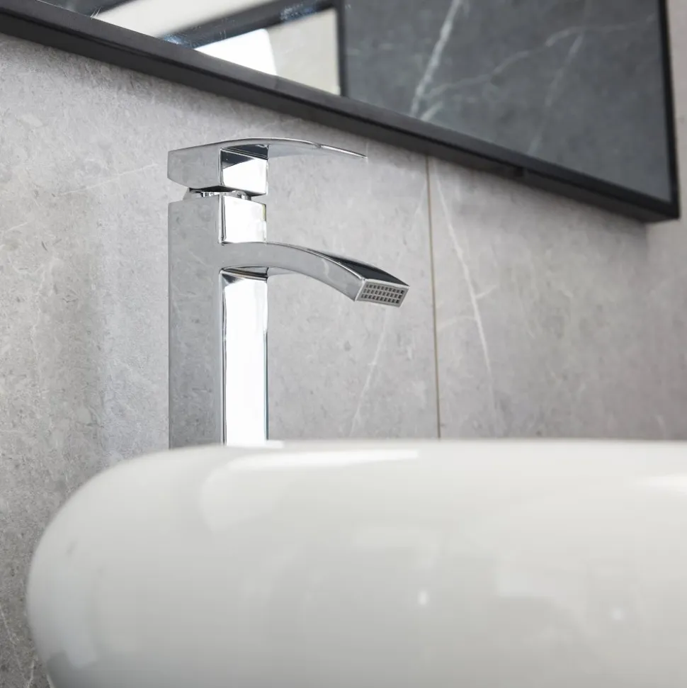 Tvättställsblandare badrum | Rostfritt stål | Modern design